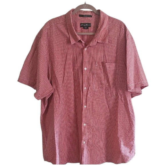 Eddie Bauer Short-Sleeved Cotton Shirt Casual Button-Down Top Size XXXL - Picture 1 of 7